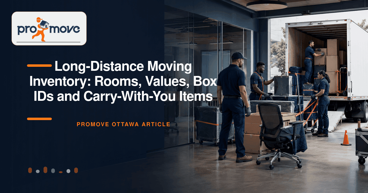Long-Distance Moving Inventory: Rooms, Values, Box IDs and Carry-With-You Items, ProMove Ottawa featured guide image