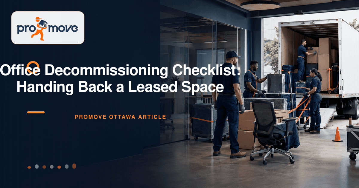 Office Decommissioning Checklist: Handing Back a Leased Space, ProMove Ottawa featured guide image