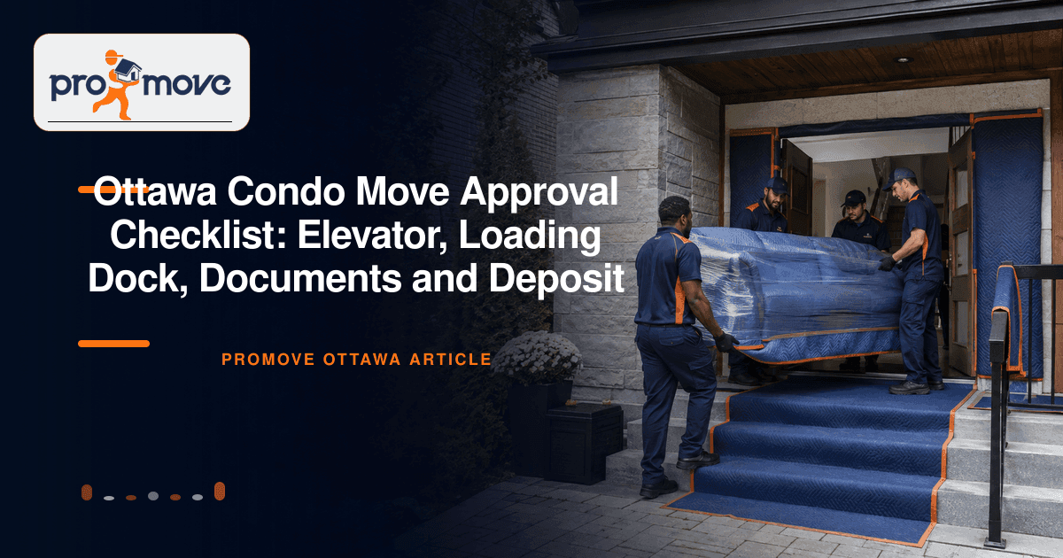 Ottawa Condo Move Approval Checklist: Elevator, Loading Dock, Documents and Deposit, ProMove Ottawa featured guide image