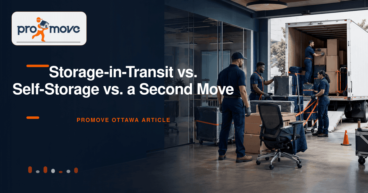 Storage-in-Transit vs. Self-Storage vs. a Second Move, ProMove Ottawa featured guide image