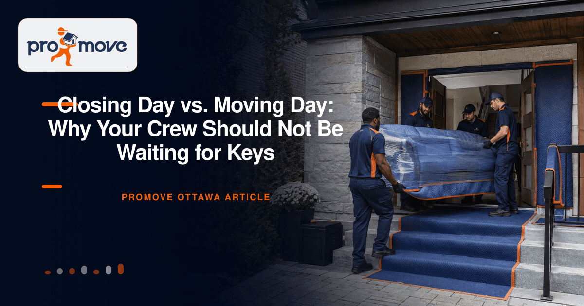 Closing Day vs. Moving Day: Why Your Crew Should Not Be Waiting for Keys, ProMove Ottawa featured guide image