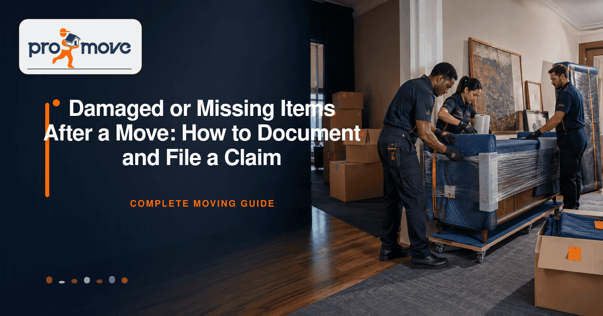 Damaged or Missing Items After a Move: How to Document and File a Claim, ProMove Ottawa featured guide image