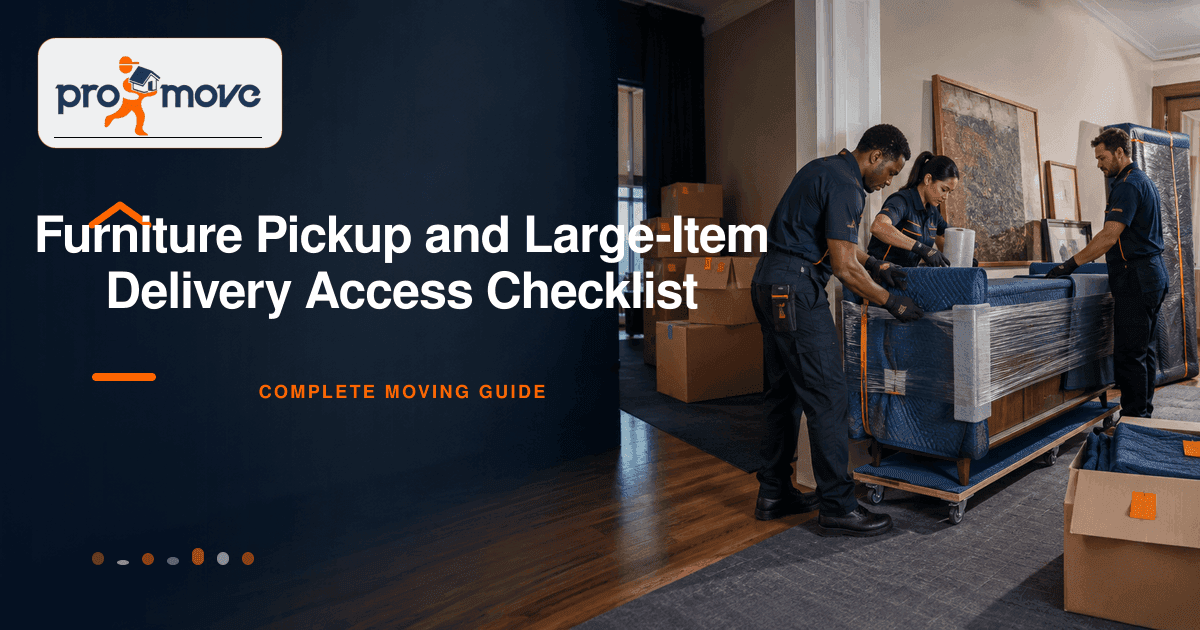 Furniture Pickup and Large-Item Delivery Access Checklist, ProMove Ottawa featured guide image