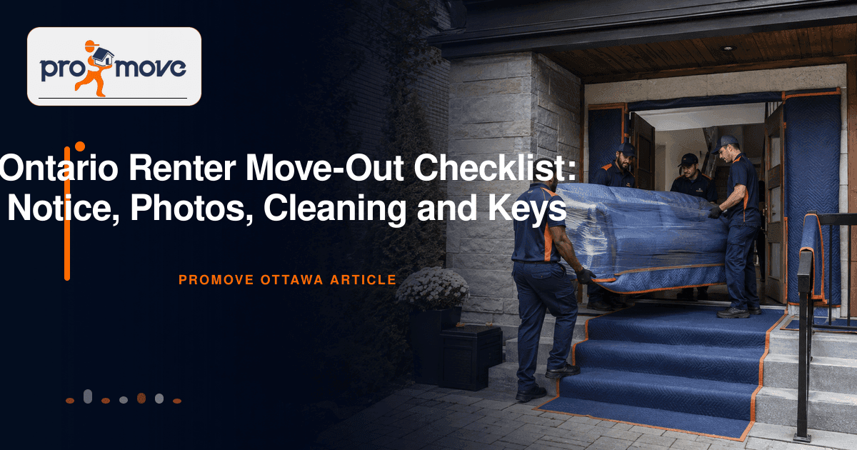 Ontario Renter Move-Out Checklist: Notice, Photos, Cleaning and Keys, ProMove Ottawa featured guide image