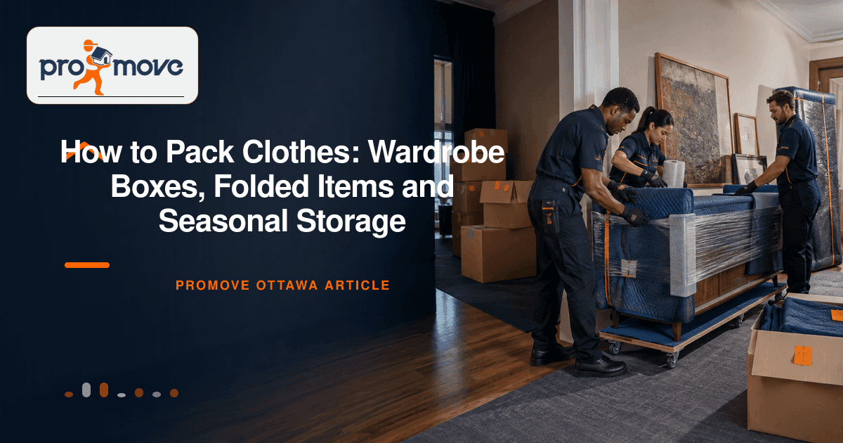 How to Pack Clothes: Wardrobe Boxes, Folded Items and Seasonal Storage, ProMove Ottawa featured guide image