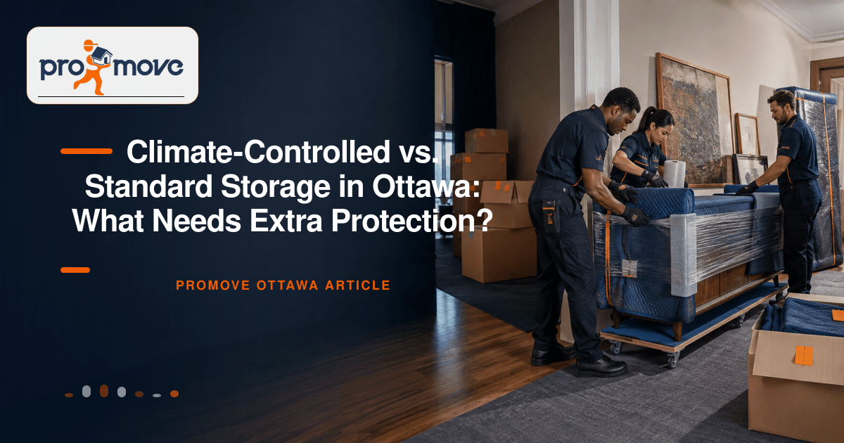 Climate-Controlled vs. Standard Storage in Ottawa: What Needs Extra Protection?, ProMove Ottawa featured guide image