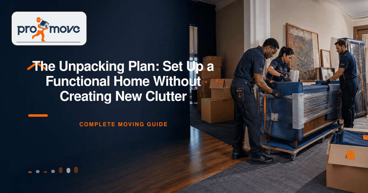 The Unpacking Plan: Set Up a Functional Home Without Creating New Clutter, ProMove Ottawa featured guide image