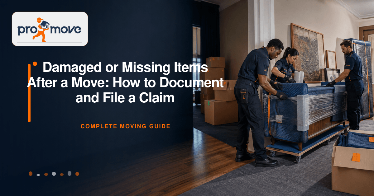 Damaged or Missing Items After a Move: How to Document and File a Claim, ProMove Ottawa featured guide image