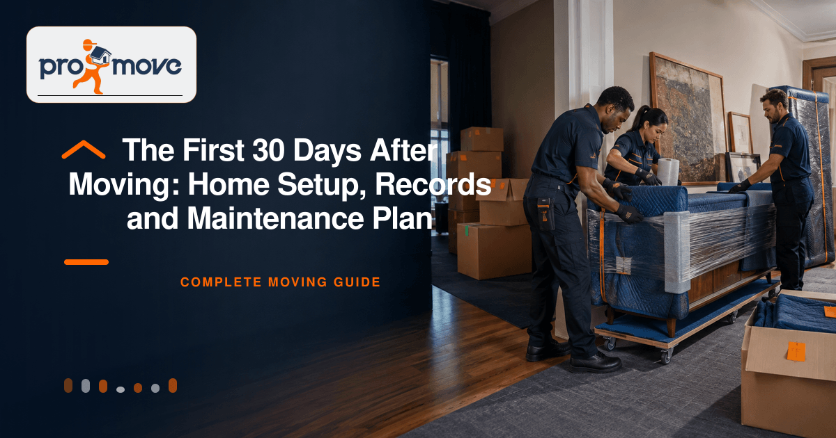 The First 30 Days After Moving: Home Setup, Records and Maintenance Plan, ProMove Ottawa featured guide image
