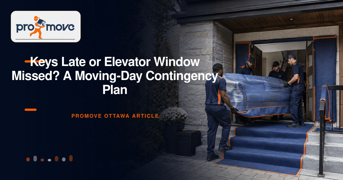 Keys Late or Elevator Window Missed? A Moving-Day Contingency Plan, ProMove Ottawa featured guide image