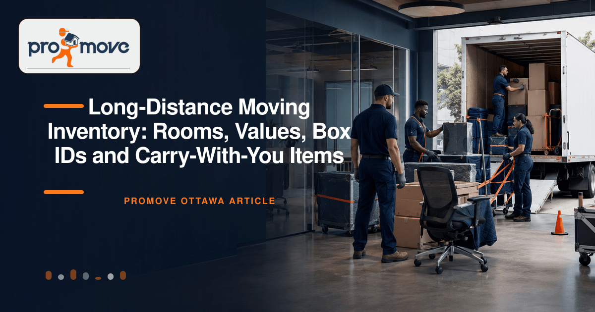 Long-Distance Moving Inventory: Rooms, Values, Box IDs and Carry-With-You Items, ProMove Ottawa featured guide image