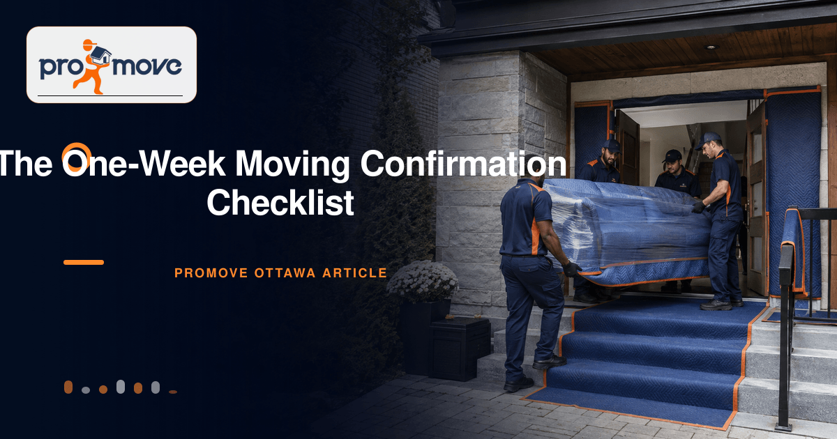 The One-Week Moving Confirmation Checklist, ProMove Ottawa featured guide image