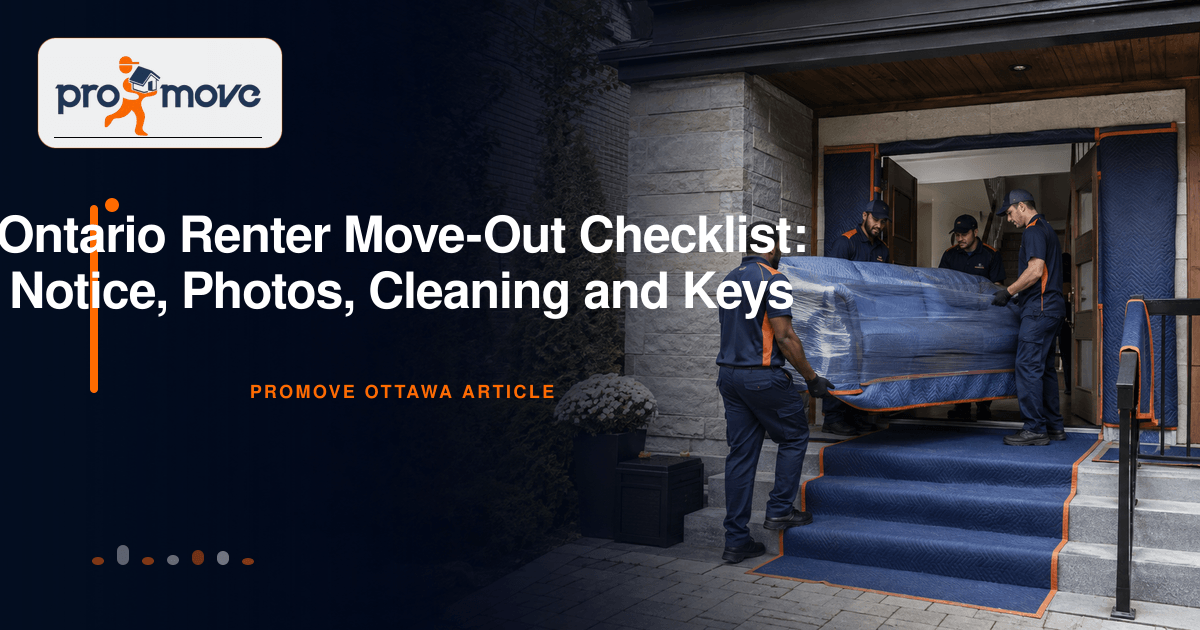 Ontario Renter Move-Out Checklist: Notice, Photos, Cleaning and Keys, ProMove Ottawa featured guide image