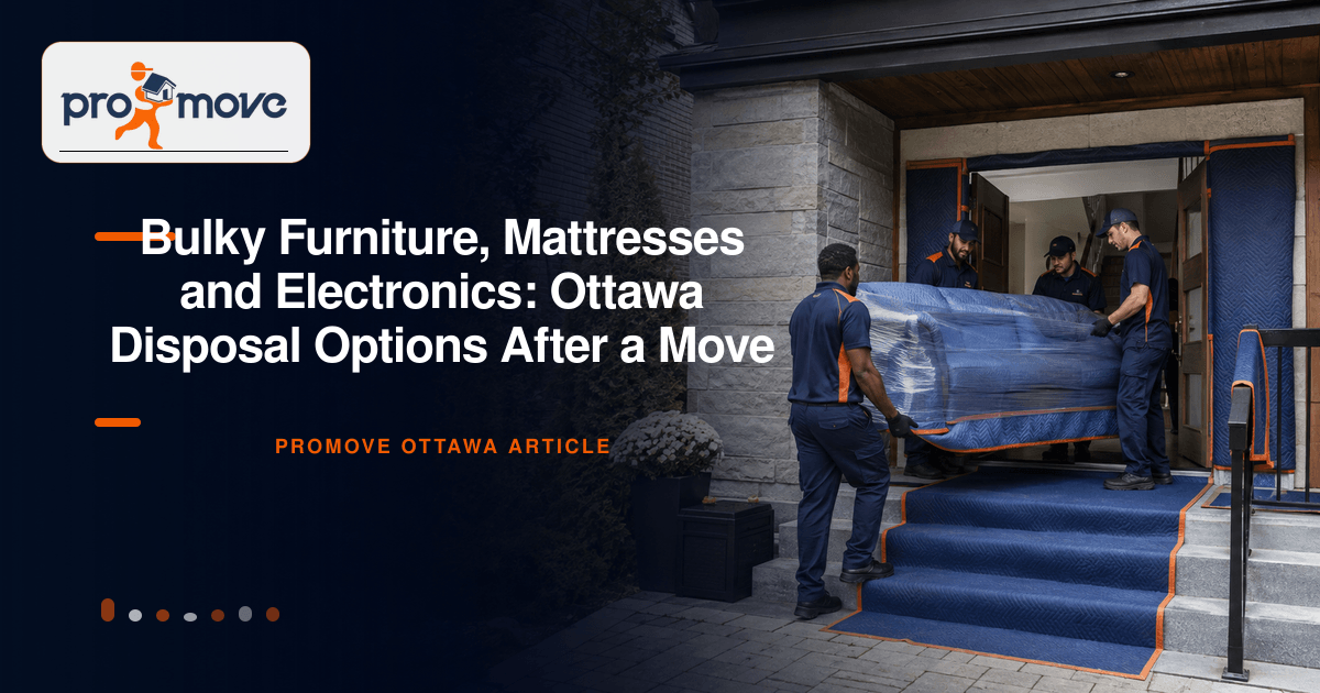 Bulky Furniture, Mattresses and Electronics: Ottawa Disposal Options After a Move, ProMove Ottawa featured guide image