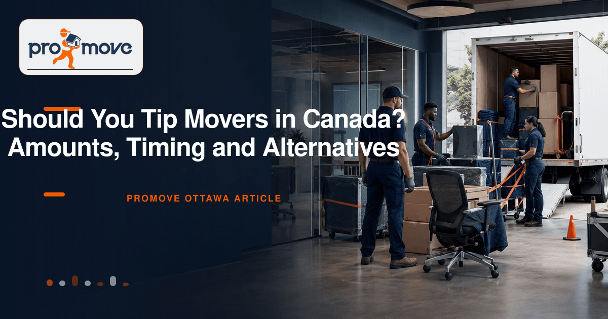 Should You Tip Movers in Canada? Amounts, Timing and Alternatives, ProMove Ottawa featured guide image