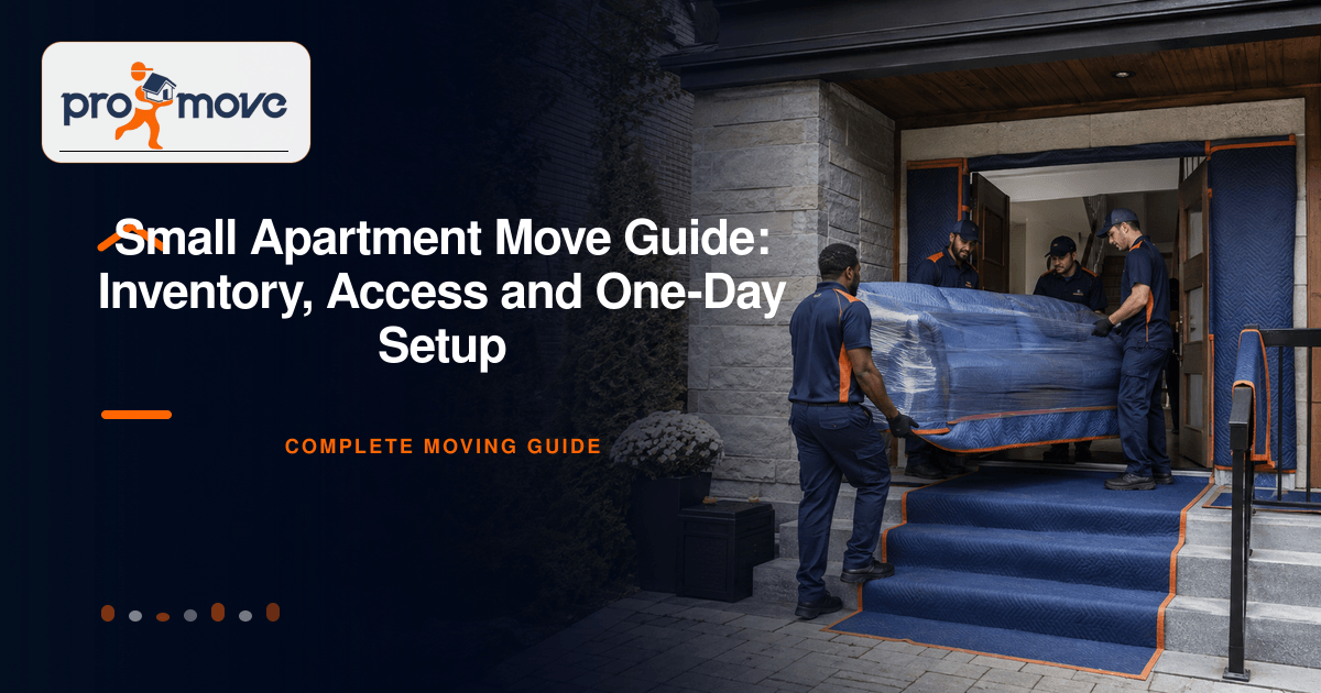 Small Apartment Move Guide: Inventory, Access and One-Day Setup, ProMove Ottawa featured guide image