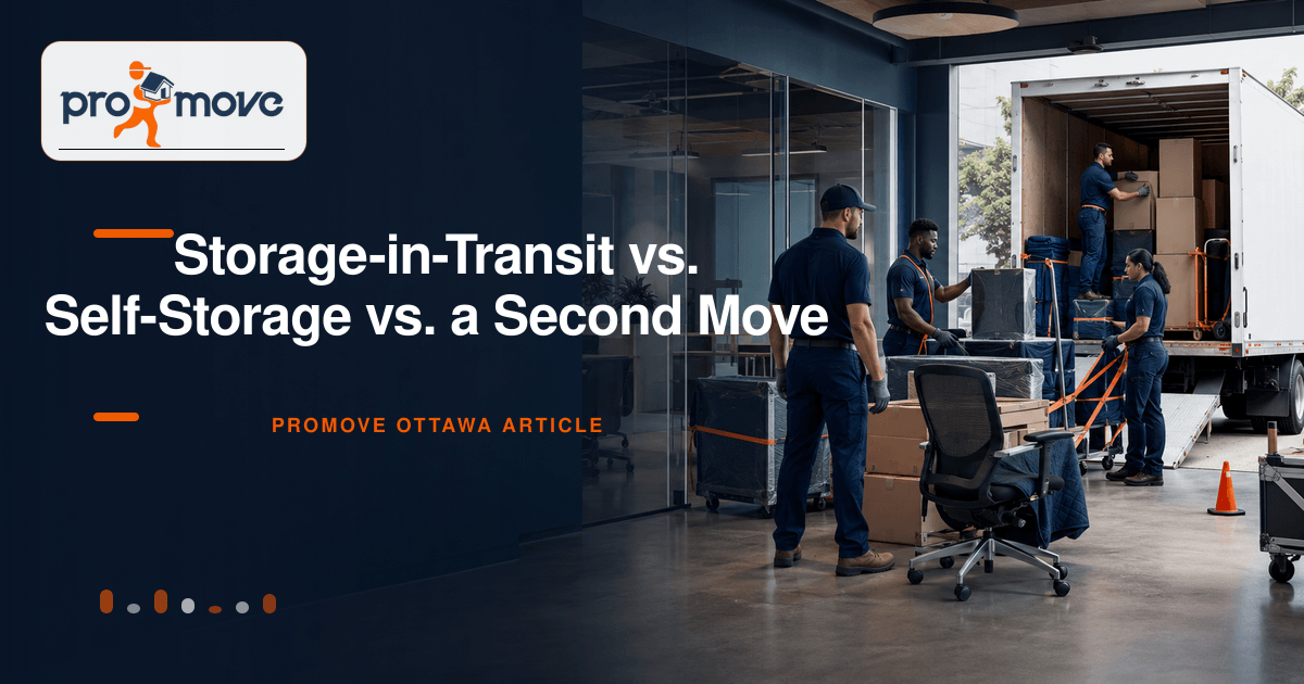 Storage-in-Transit vs. Self-Storage vs. a Second Move, ProMove Ottawa featured guide image