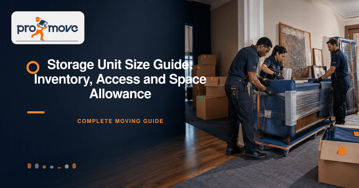 Storage Unit Size Guide: Inventory, Access and Space Allowance, ProMove Ottawa featured guide image